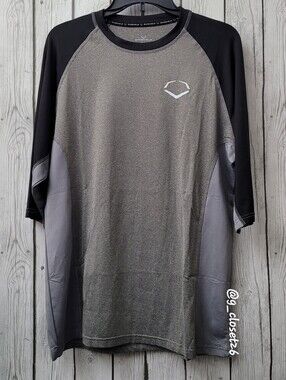 EVOSHIELD Men’s Grey & Black Athletic Shirt